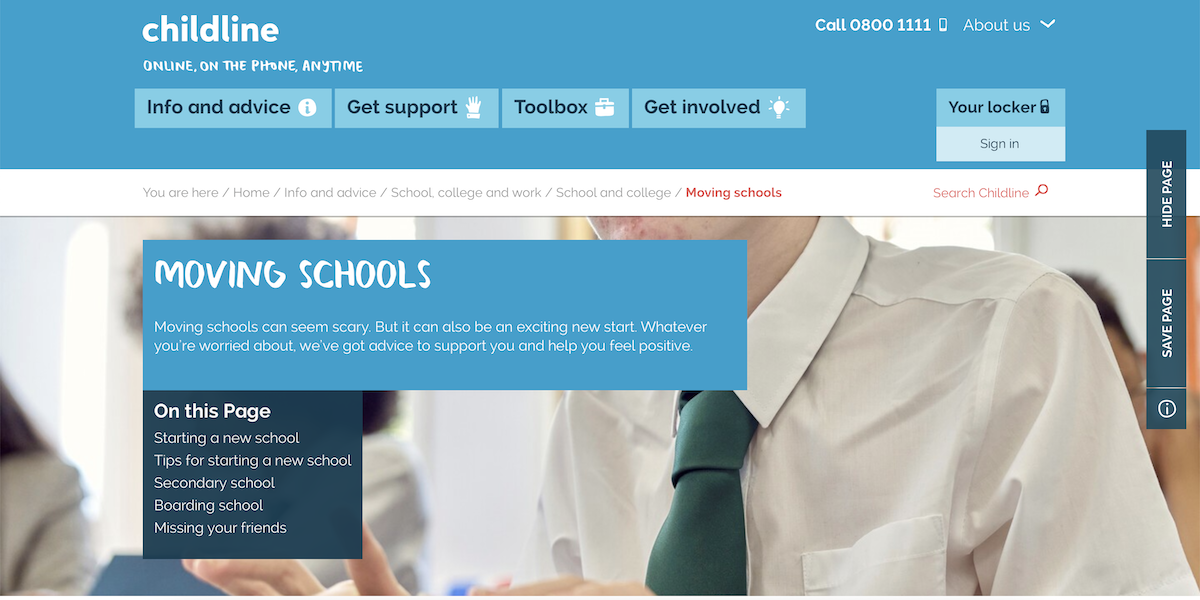 Moving schools