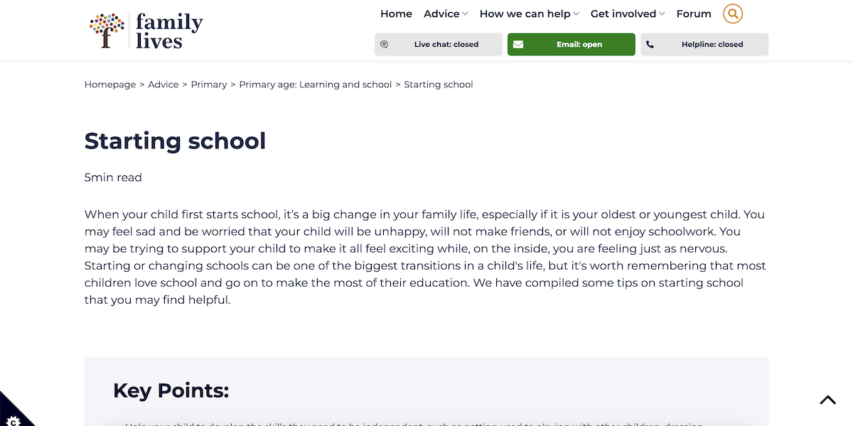 Starting School